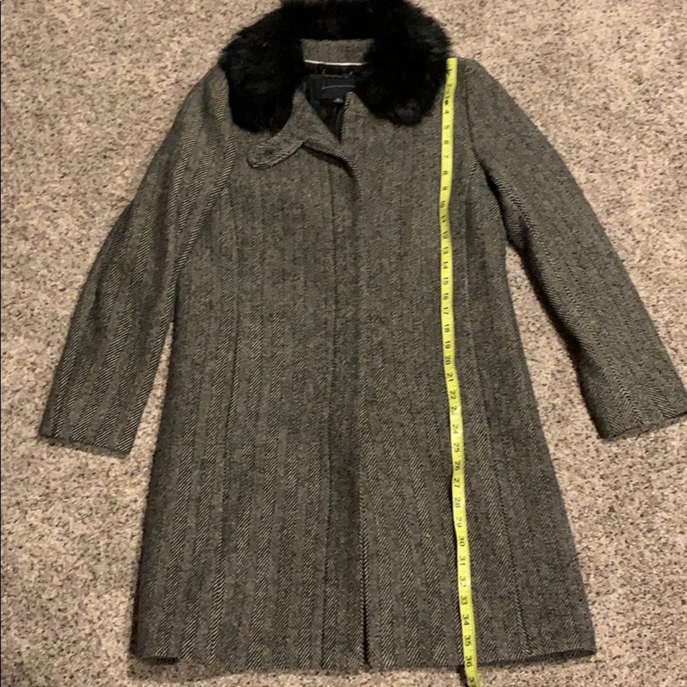 Banana Republic Wool Winter Coat w/ Lamb Collar - Picture 7 of 8